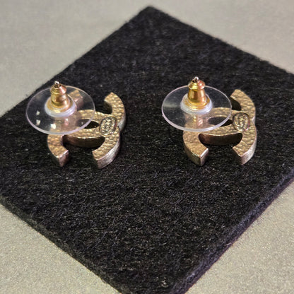 Chanel Earrings CHANEL CC Motif Coco Mark Gold 07A