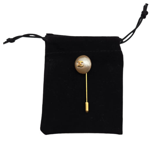 Chanel Vintage Faux Pearl Stick Pin / Brooch