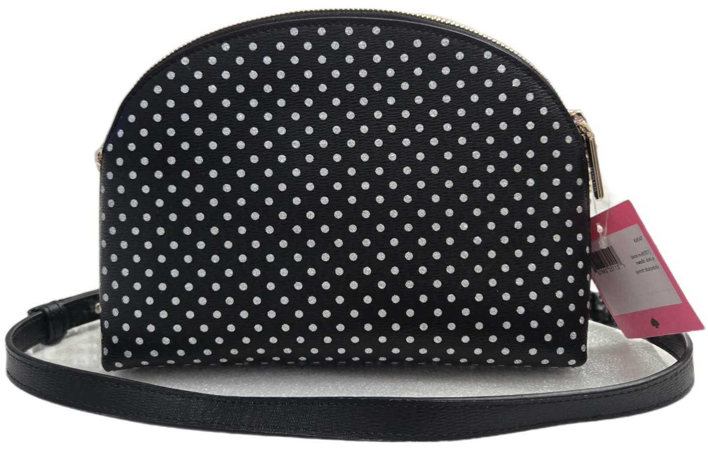 Kate Spade New York Spencer Metallic Dots Double Zip Crossbody Black - NEW