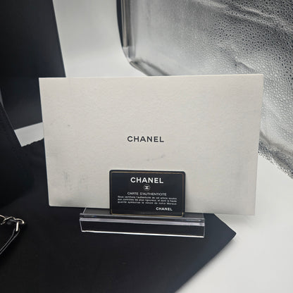 CHANEL Deauville 2way Chain Tote Shoulder Bag Studs Caviar Skin Black A57069