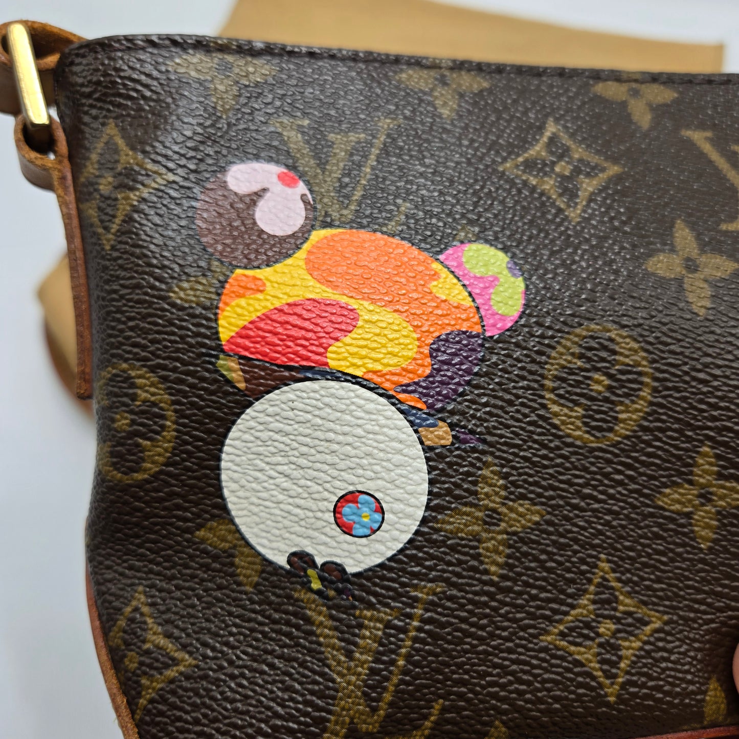 Louis Vuitton x Takashi Murakami LIMITED ED. Monogram Panda Trotteur Crossbody Bag