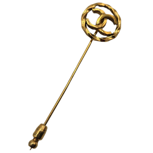 Chanel Coco Mark Brooch Gold Plated - VINTAGE
