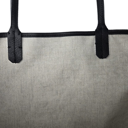 GOYARD Saint Louis PM Tote Bag Leather Herringbone Black Silver Hardware- NEW