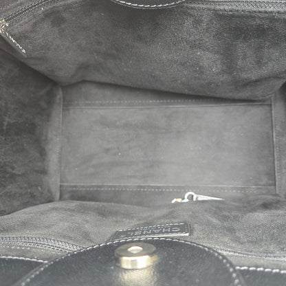 CHANEL Deauville 2way Chain Tote Shoulder Bag Studs Caviar Skin Black A57069