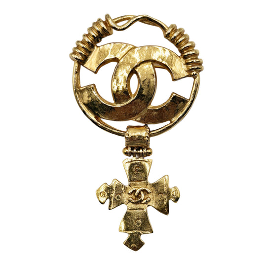 CHANEL Vintage COCO Mark Cross Brooch
