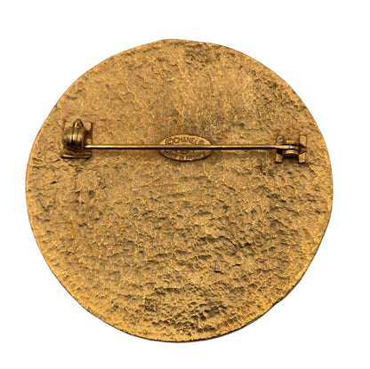 Chanel 1994 logo medallion brooch