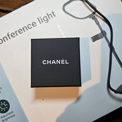 CHANEL Metal Coco Mark Rhinestone Earrings