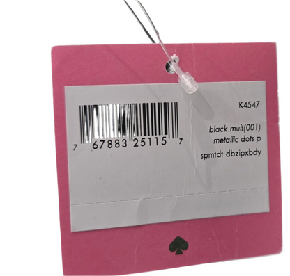 Kate Spade New York Spencer Metallic Dots Double Zip Crossbody Black - NEW