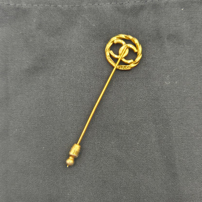Chanel Coco Mark Brooch Gold Plated - VINTAGE