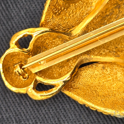 Christian Dior Gold Plated Bee Motif Brooch Golden - Vintage