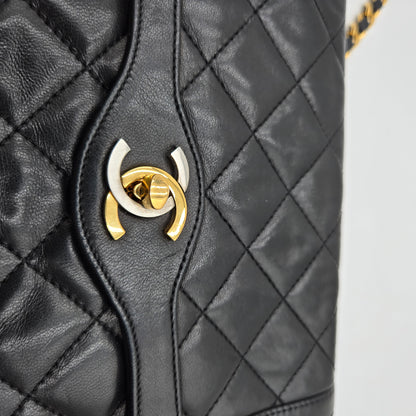CHANEL Paris Limited Matelasse Lambskin Leather Chain Shoulder Bag 20057