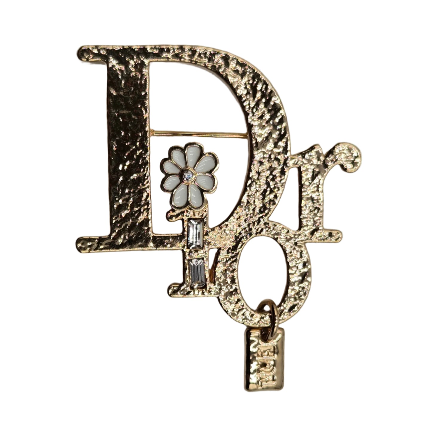 Christian Dior Dior X ERL Pin Brooch Badge Golden