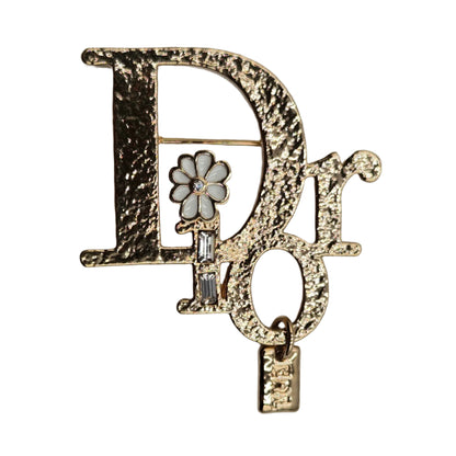 Christian Dior Dior X ERL Pin Brooch Badge Golden