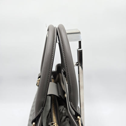 GUCCI Micro Guccissima Tote Bag Handbag Shoulder Leather Grey 510291