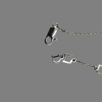 Christian Dior Necklace Heart Arrow Metal Silver - Like New