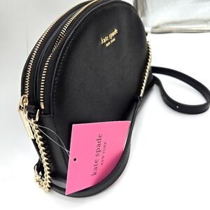 Kate Spade New York Spencer Black Double Zip Crossbody Black - NEW