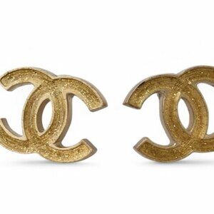 Chanel Earrings CHANEL CC Motif Coco Mark Gold 07A