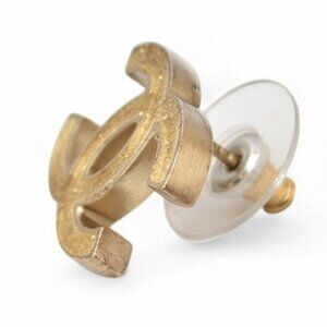 Chanel Earrings CHANEL CC Motif Coco Mark Gold 07A