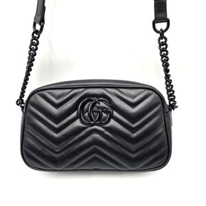 GUCCI GG Marmont Shoulder/Crossbody Black Leather/Hardware - COA included