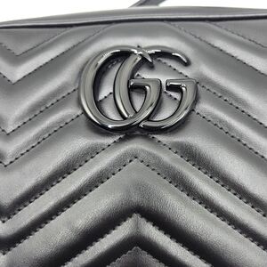 GUCCI GG Marmont Shoulder/Crossbody Black Leather/Hardware - COA included