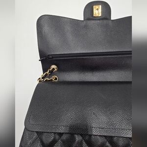 CHANEL Matelasse Caviar Quilted LG/30 Double Flap Gold Hardware - COA included