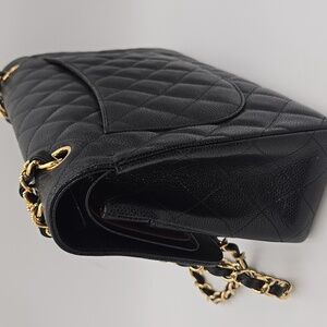 CHANEL Matelasse Caviar Quilted LG/30 Double Flap Gold Hardware - COA included