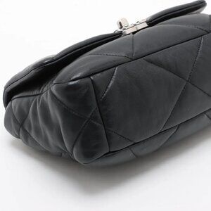 CHANEL 19 Lambskin Chain Shoulder Bag Gold x Silver - COA included