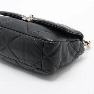 CHANEL 19 Lambskin Chain Shoulder Bag Gold x Silver - COA included