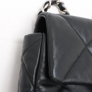 CHANEL 19 Lambskin Chain Shoulder Bag Gold x Silver - COA included