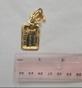146 - Chanel earrings TAG EARRINGS , Coco Mark, GP plated, gold - CLIP
