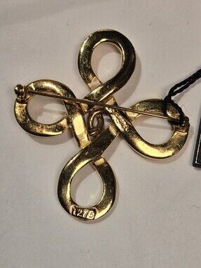#140 - CHANEL Coco Mark Brooch Accessory GP (Gold Plated), 1993