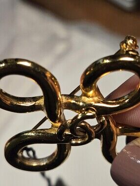 #140 - CHANEL Coco Mark Brooch Accessory GP (Gold Plated), 1993