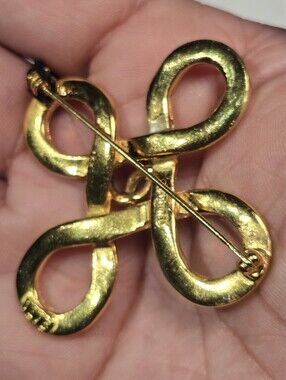 #140 - CHANEL Coco Mark Brooch Accessory GP (Gold Plated), 1993