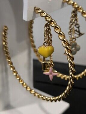 #159 - Louis Vuitton M65481 Creole Sweet Monogram Hoop Earrings