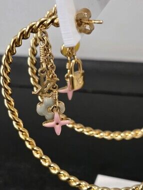 #159 - Louis Vuitton M65481 Creole Sweet Monogram Hoop Earrings