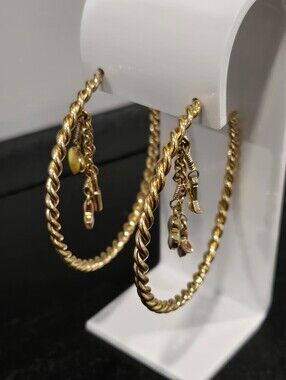 #159 - Louis Vuitton M65481 Creole Sweet Monogram Hoop Earrings