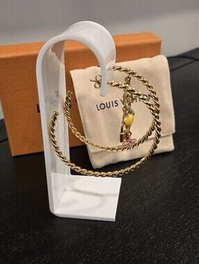 #159 - Louis Vuitton M65481 Creole Sweet Monogram Hoop Earrings