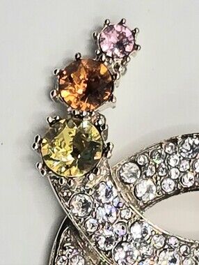 #166 - Chanel Brooch Coco Mark Rhinestone A19 S
