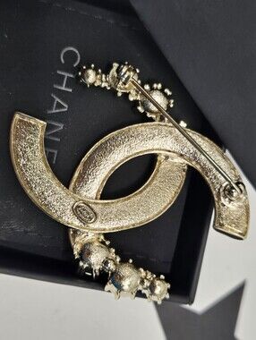#166 - Chanel Brooch Coco Mark Rhinestone A19 S