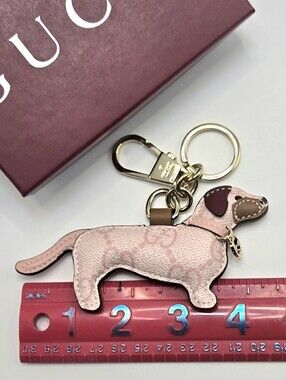#177 - GUCCI GG Supreme Canvas Dog Shape Charm 821812 - NWT