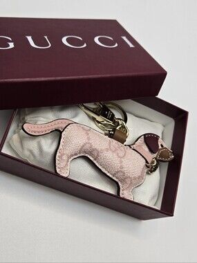 #177 - GUCCI GG Supreme Canvas Dog Shape Charm 821812 - NWT