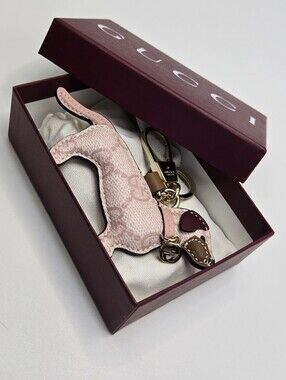 #177 - GUCCI GG Supreme Canvas Dog Shape Charm 821812 - NWT