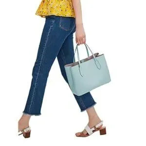 Kate Spade New York Harper Leather Tote Satchel Handbag Blue