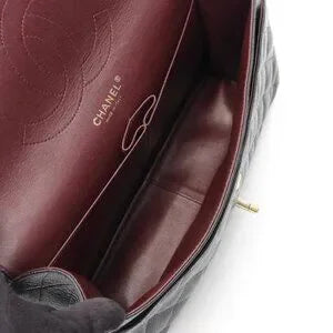 CHANEL Matelasse Caviar Quilted LG/30 Double Flap Gold Hardware - COA included