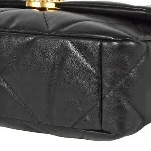 CHANEL 19 Handbag Shoulder Bag AS1160 Black Gold - Medium