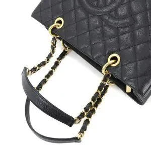 Chanel Matelasse Grand Chain Tote Bag Black - COA included