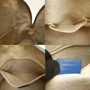 GUCCI 449663 Handbag Micro Guccissima Leather Blue - COA included