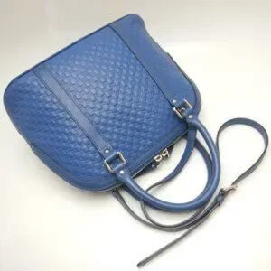 GUCCI 449663 Handbag Micro Guccissima Leather Blue - COA included