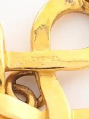 #140 - CHANEL Coco Mark Brooch Accessory GP (Gold Plated), 1993