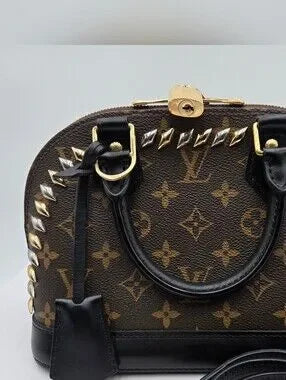 Louis Vuitton Limited Edition Monogram Macassar Canvas Studded Alma - COA included